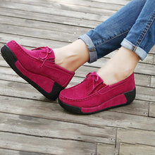 Load image into Gallery viewer, Women  Genuine Leather  Flats Platform Shoes