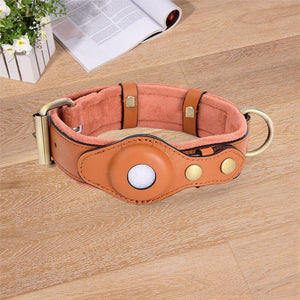 Leather Airtag Collar