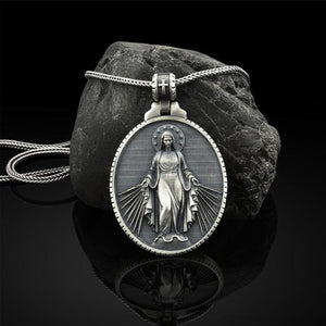 Miraculous Medal Virgin Mary Necklace