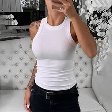 Load image into Gallery viewer, Slim-fit Solid Halter Sleeveless Vest