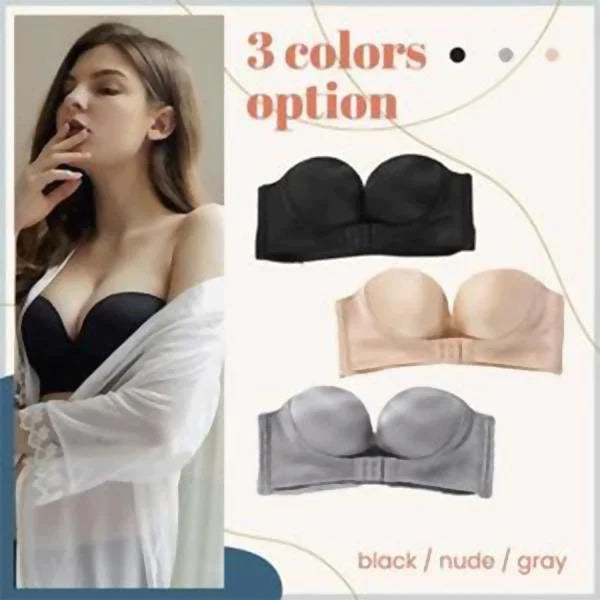 Strapless Front Buckle Lift Bra