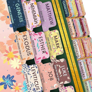 Floral Bible Tabs 66 Peel-and-Stick