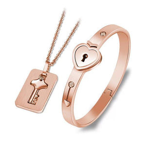 Heart Lock Bracelet & Necklace