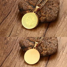 Load image into Gallery viewer, Round Pendant Golden Necklace