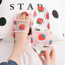 Load image into Gallery viewer, Transparent Fruits Pattern Flat Sandals