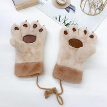 Load image into Gallery viewer, Plush bear claw gloves