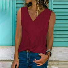 Load image into Gallery viewer, Classic V-Neck Sleeveless T-shirt