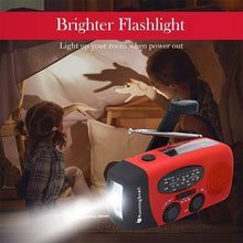 Load image into Gallery viewer, Solar Hand-cranked Radio with LED Flashlight