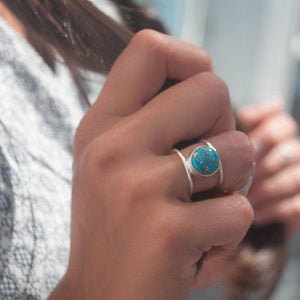 Natural Turquoise Gold Ring