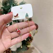 Load image into Gallery viewer, Asymmetric Santa Earrings