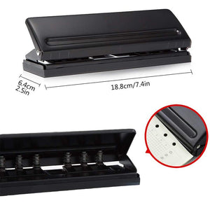 Adjustable 6-Hole Punch Paper Puncher