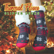 Load image into Gallery viewer, Thermal Fleece Slipper Socks