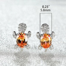 Load image into Gallery viewer, Turtle Zircon Earrings