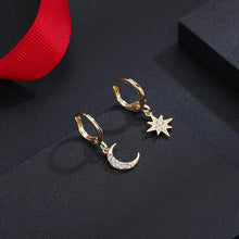 Load image into Gallery viewer, Star and Moon Earrings