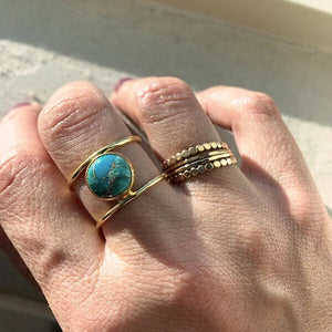 Natural Turquoise Gold Ring