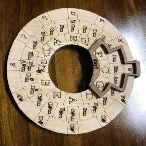 🎶Circle of Fifths Wooden Musician Melody Wheel