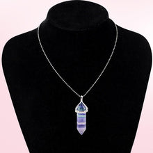 Load image into Gallery viewer, Rainbow Fluorite Pendant Necklace