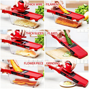 Vegetable Cutter with Six Steel Blades