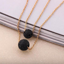 Load image into Gallery viewer, Lava Stone Pendant Essential Oil Diffuser Multilayer Necklace