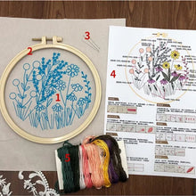 Load image into Gallery viewer, Beginner&#39;s Embroidery Hoop Flower Kit