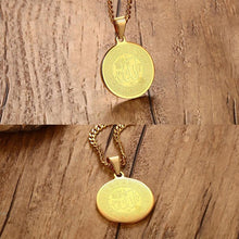 Load image into Gallery viewer, Round Pendant Golden Necklace