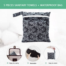 Load image into Gallery viewer, Washable sanitary napkins made of bamboo charcoal