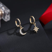 Load image into Gallery viewer, Star and Moon Earrings