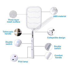 Load image into Gallery viewer, Telescopic electric mosquito swatter