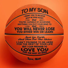 Load image into Gallery viewer, Mom to Son - You Will Never Lose - Basketball