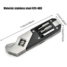 Load image into Gallery viewer, Stainless Steel Multi-Function Adjustable Wrench