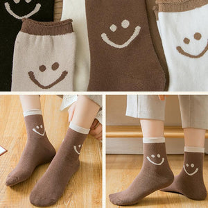 Lovely Smile Face Cotton Socks