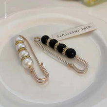 Load image into Gallery viewer, Fancy Rhinestones Pearls Safety Pin Brooch