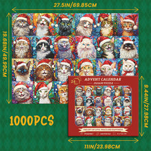 Load image into Gallery viewer, Happy Christmas Cats Advent Calendar Jigsaw Puzzle