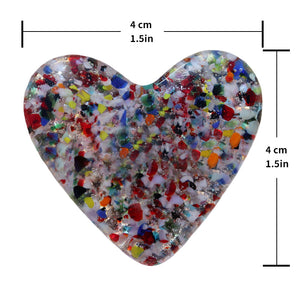 Colorful Glass Pocket Heart