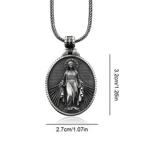 Miraculous Medal Virgin Mary Necklace