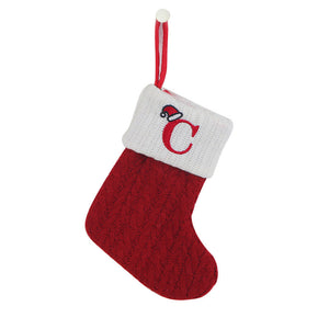 Christmas Letter Knit Stocking