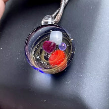 Load image into Gallery viewer, Cosmic starry glass bead pendant necklace