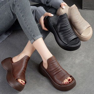 Women’s Breathable Hollowed-out Leather Sandals