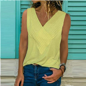 Classic V-Neck Sleeveless T-shirt