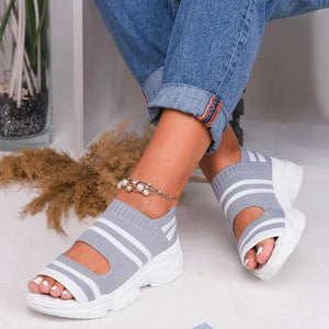 Casual Woven Wedge Comfy Open Toe Sandals