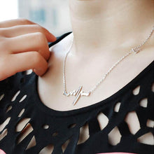 Load image into Gallery viewer, Heartbeat Love ECG Necklace