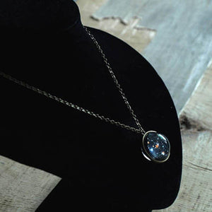 Double-Sided Glass Galaxy Necklace