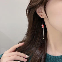 Load image into Gallery viewer, Asymmetric Santa Earrings