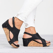 Load image into Gallery viewer, Fashionable Wedge Heels Sandals