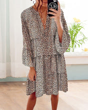 Load image into Gallery viewer, Leopard Knee-Length Dress