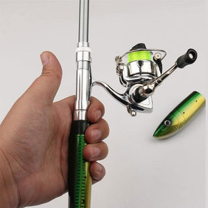 Mini Fish-shaped Portable Fishing Rod Kit