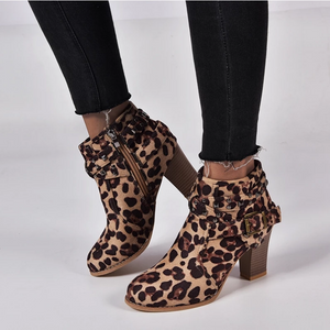 Women Round Toe Ankle Boots