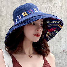 Load image into Gallery viewer, Wide Brim Cotton Summer Hat