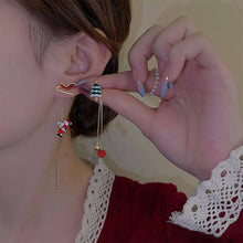 Load image into Gallery viewer, Asymmetric Santa Earrings