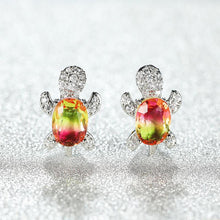 Load image into Gallery viewer, Turtle Zircon Earrings